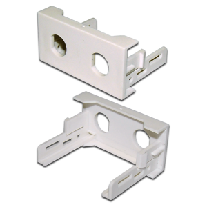 22.5x45 Mosaic insert for two simplex ST adapters, white